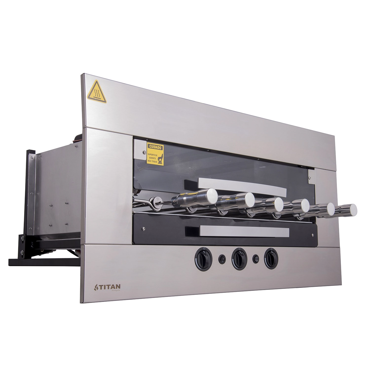 Churrasqueira E Assador A Gás De Embutir 6 Espetos Gás Glp/127v Titan