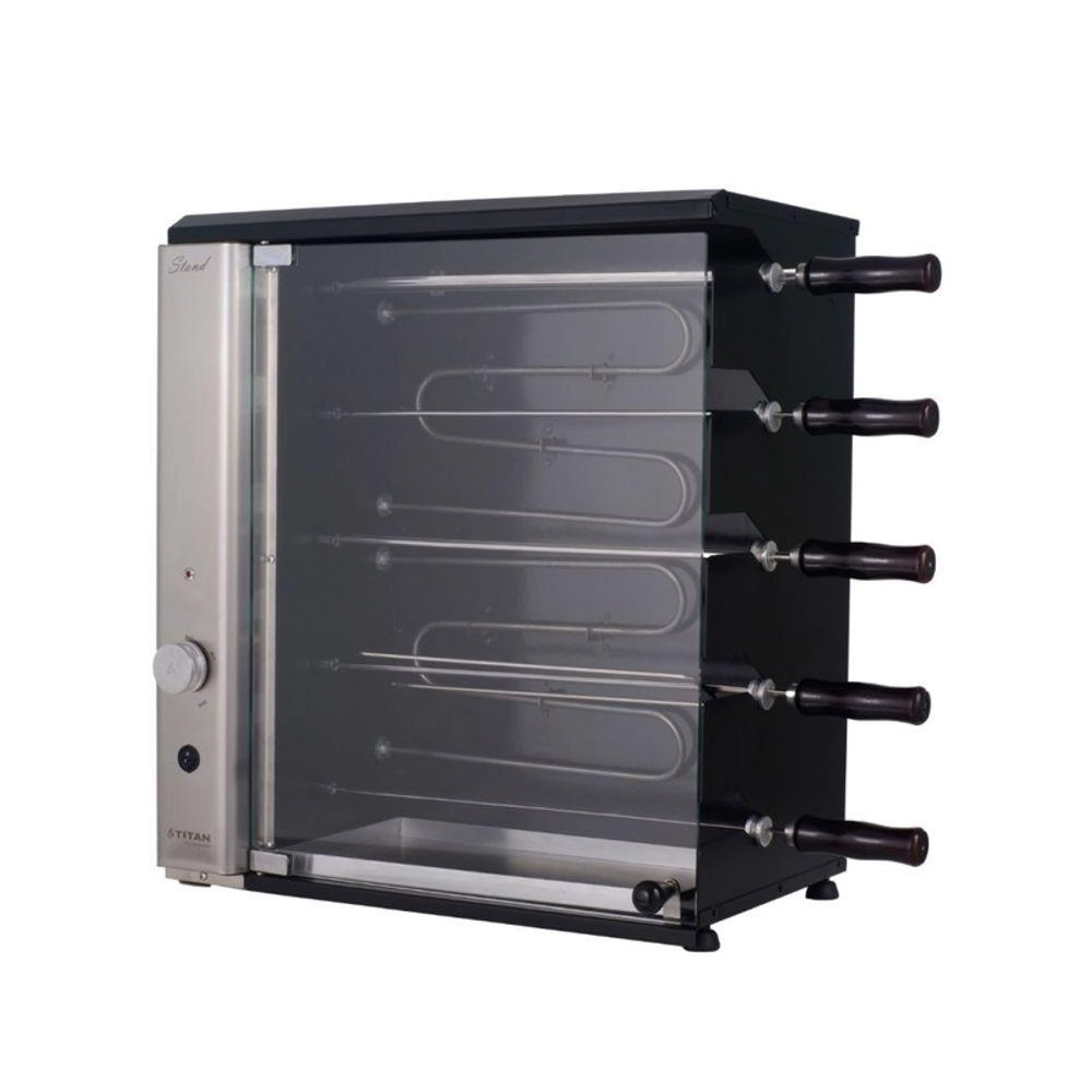 Churrasqueira Elétrica De Bancada Vertical 5 Espetos Stand Titan Voltagem:220v