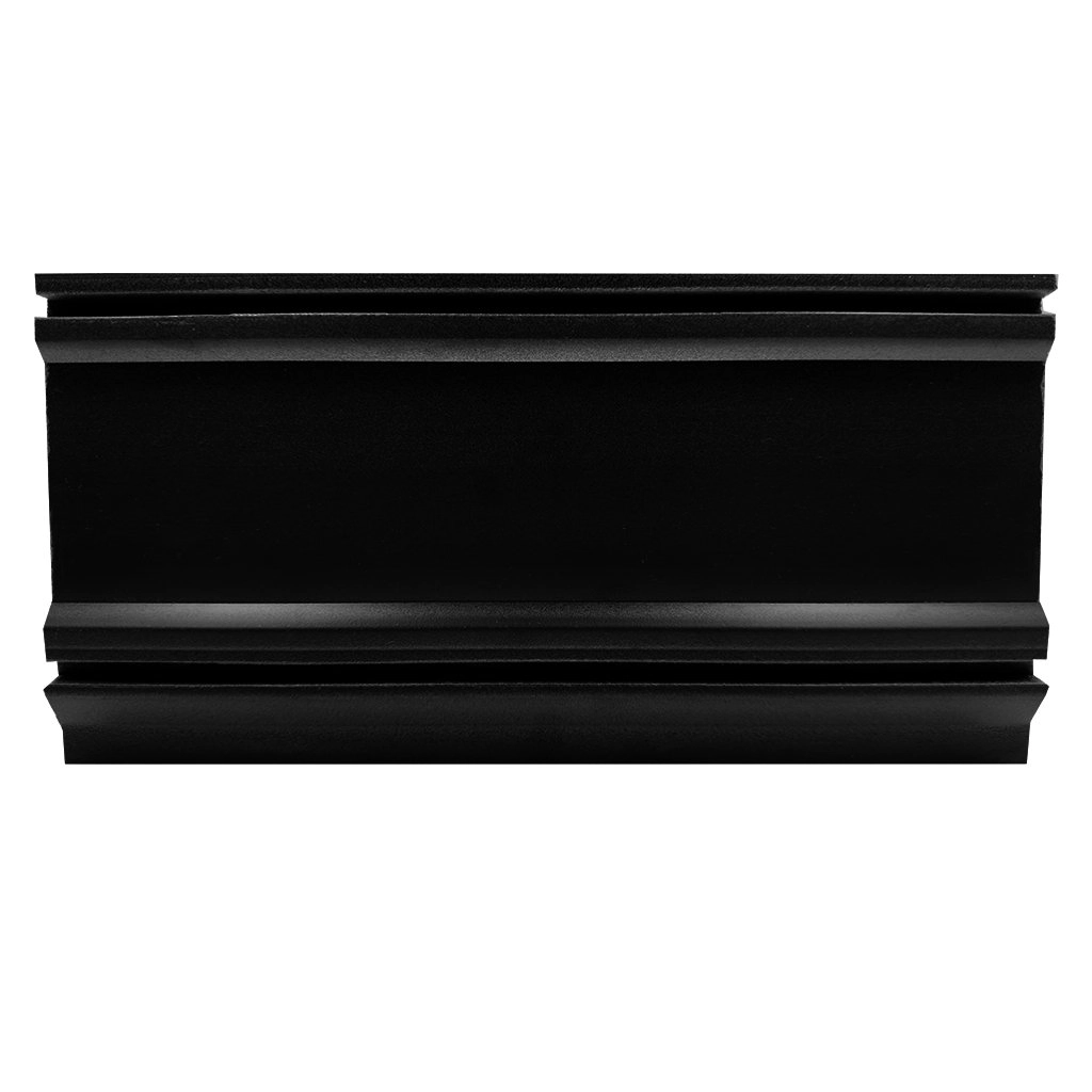 Rodapé De Poliestireno Liso 15cm X 2,40m Rende 2,4 Metros Casa Grassi - Caixa Com 2,4 M - Preto