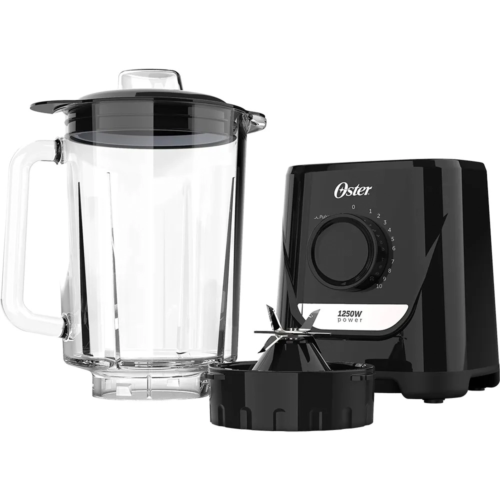 Liquidificador Com Jarra De Vidro 1250w Preto 127v