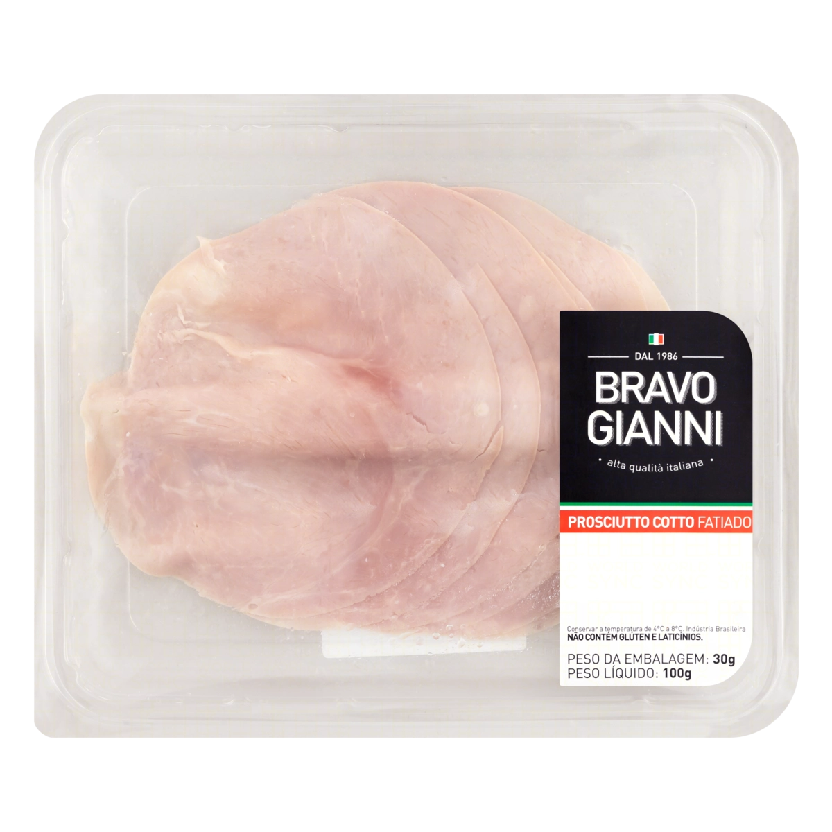 Presunto Cozido Fatiado Bravo Gianni 100g