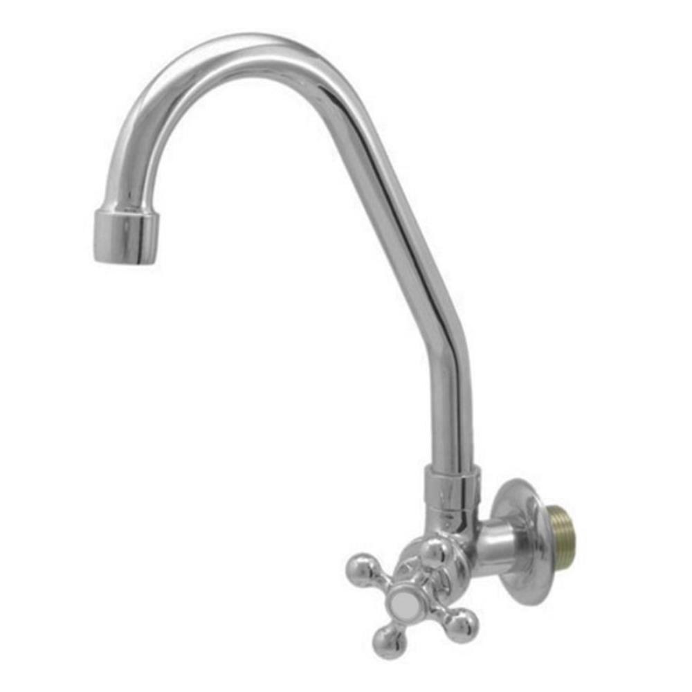 Torneira 1168 C-33 1/4 Volta Metal Cozinha Bica Móvel Parede
