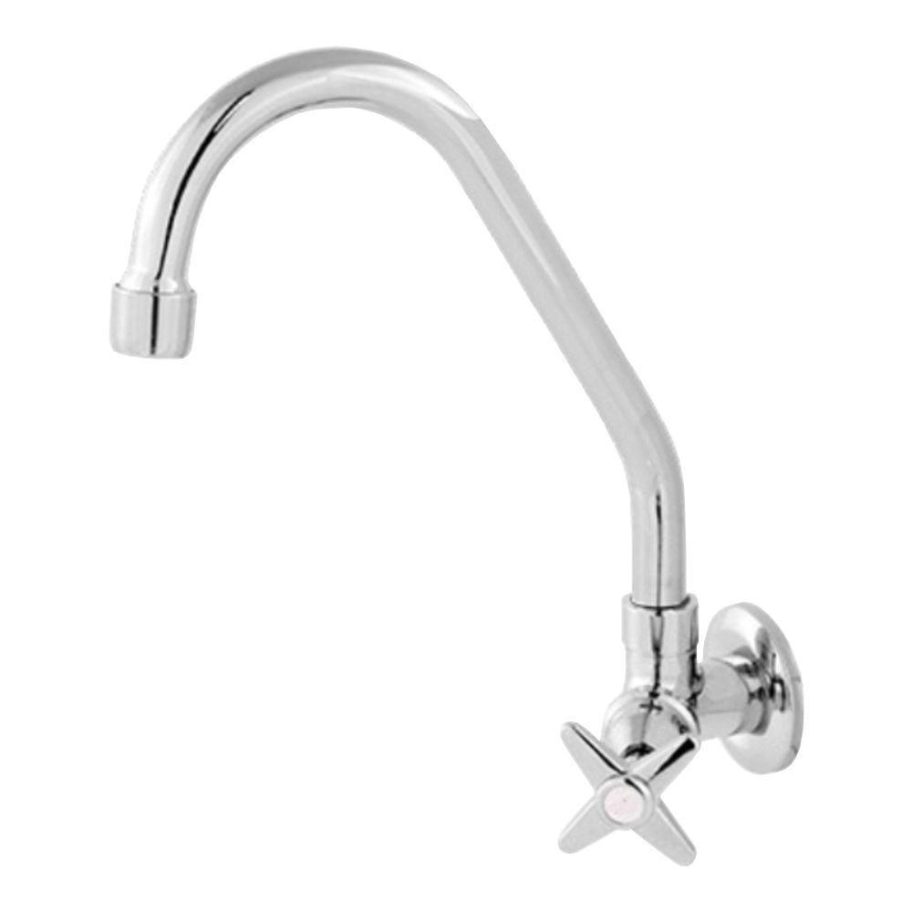 Torneira 1168 C-23 1/4 Volta Metal Cozinha Bica Móvel Parede
