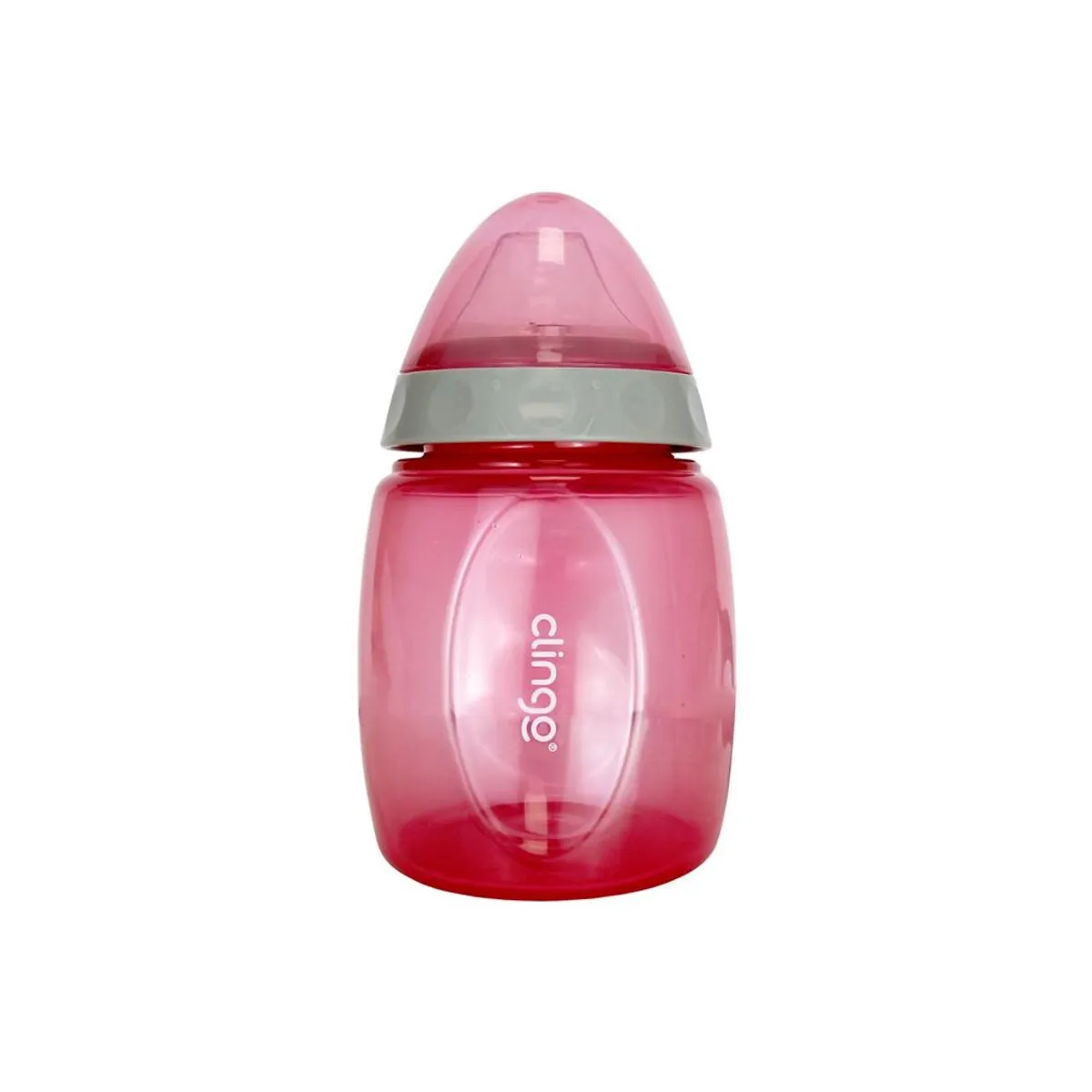 Copo com Alças e Bico em Silicone Rosa - Clingo