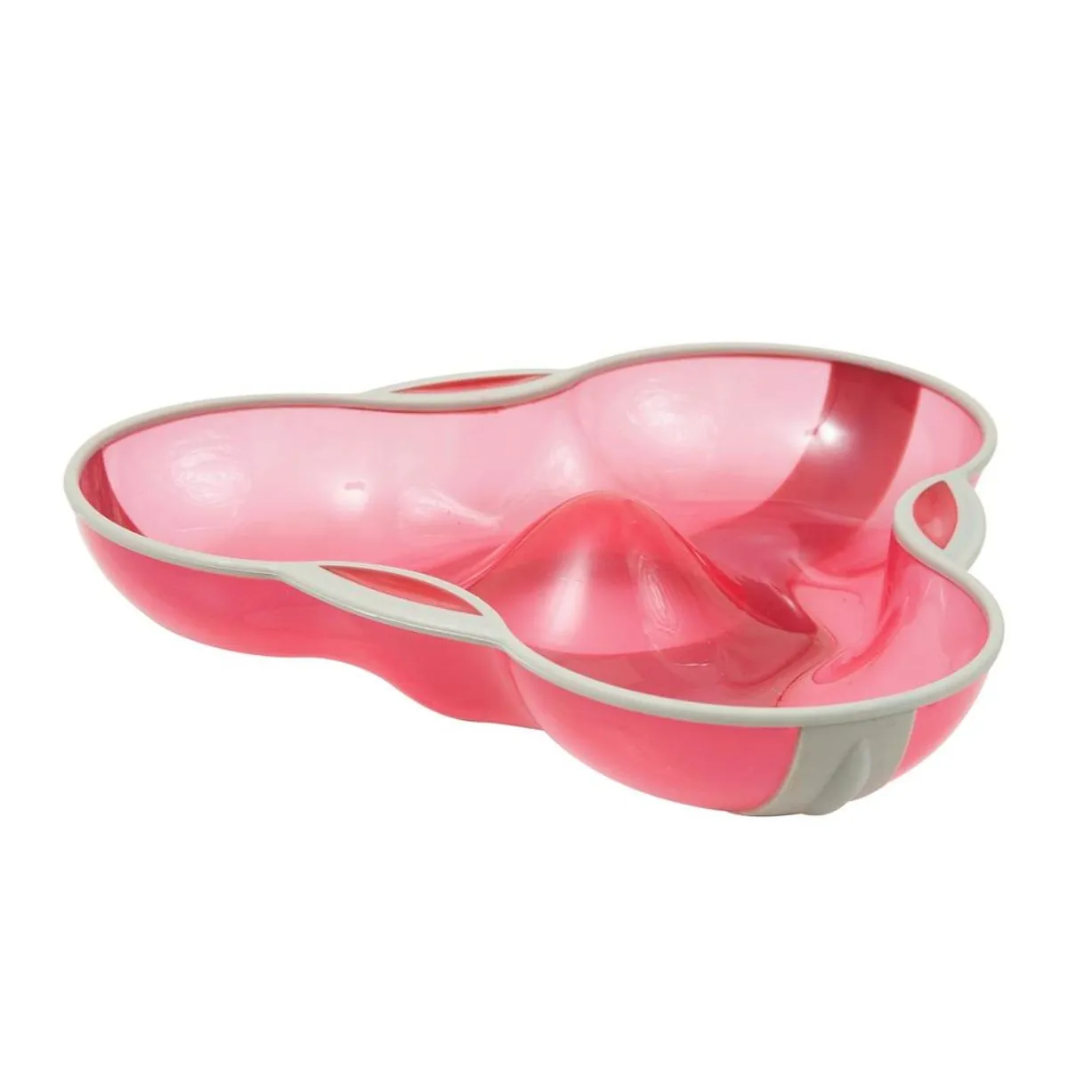 Prato Infantil com Divisórias Rosa - Clingo