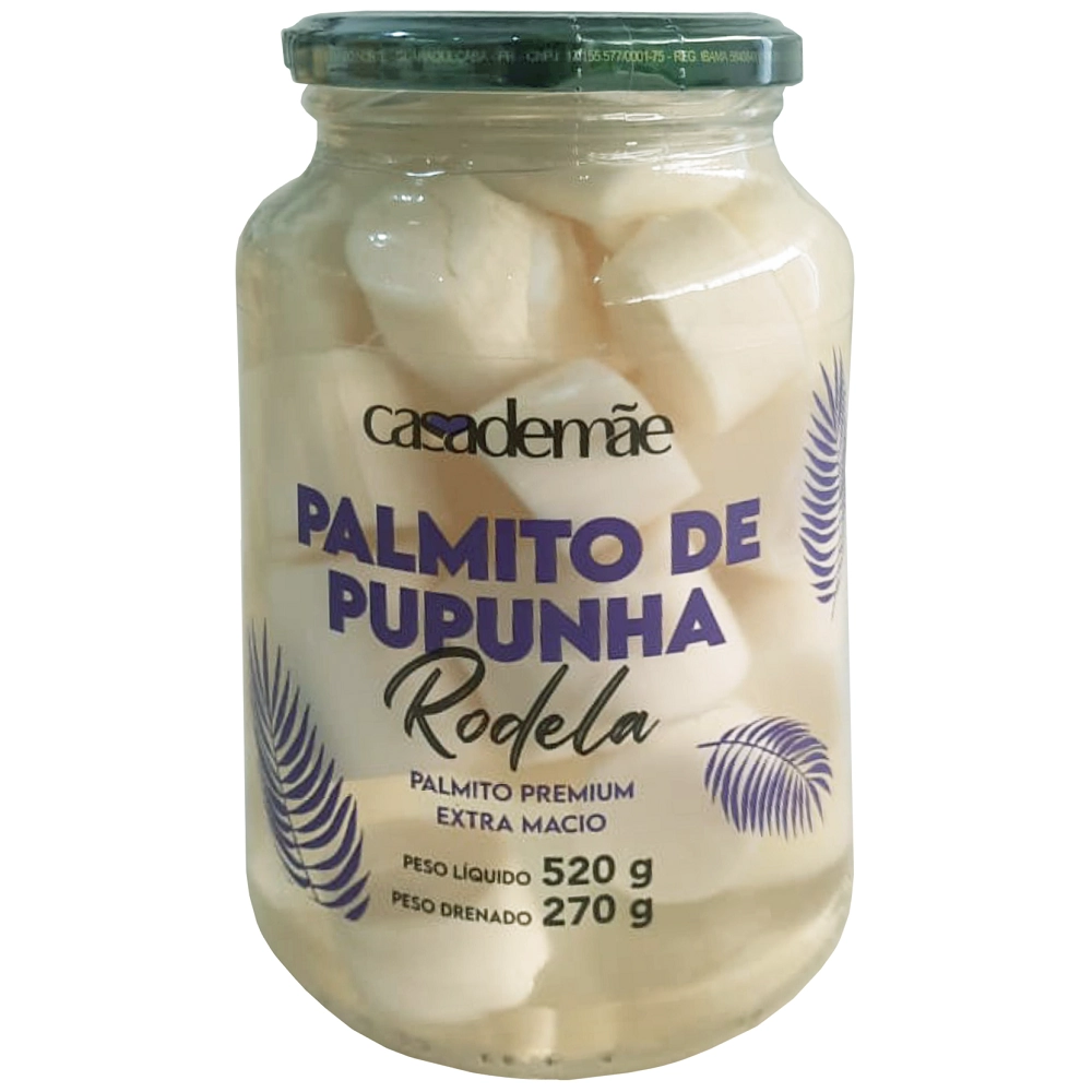 Palmito Pupunha Rodela Casa De Mãe 270g