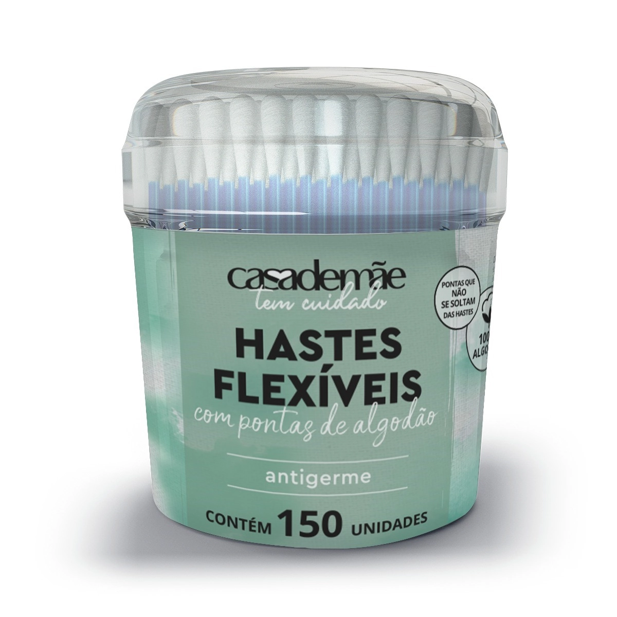 Hastes Flexíveis Com Pontas De Algodão Antigerme