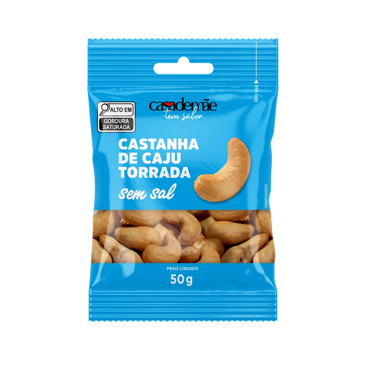 Castanha De Caju 50g Casademae Torrada Sem Sal