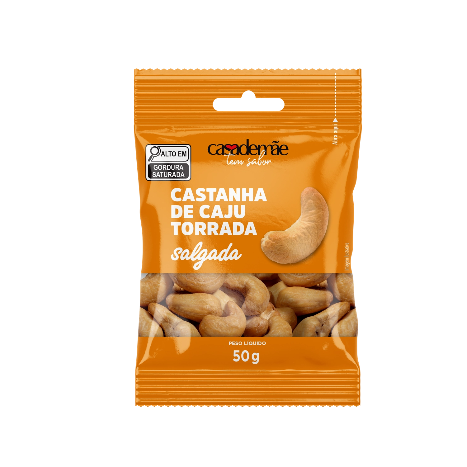 Castanha De Caju 50g Casademae Torrada Com Sal