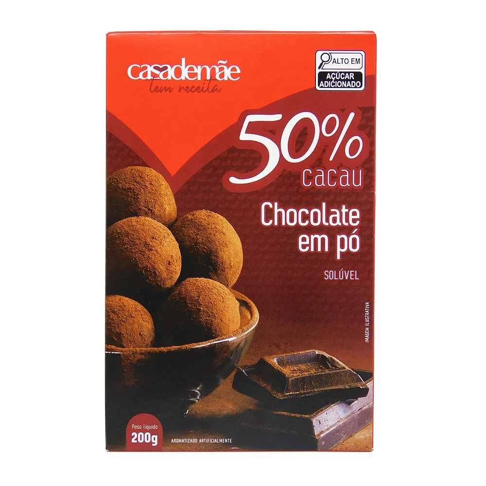Chocolate Em Po 200g Casademae 50 Cacau