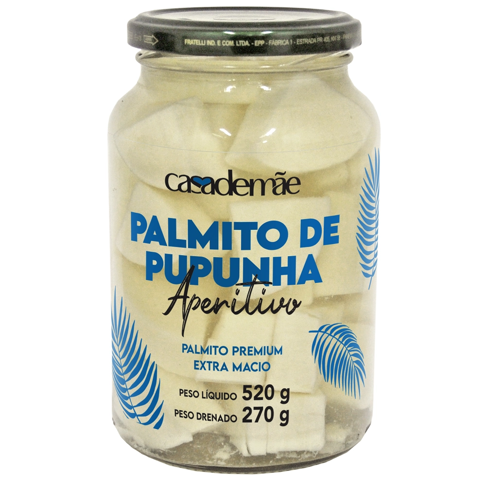 Palmito Pupunha Picado Casa De Mãe 520g