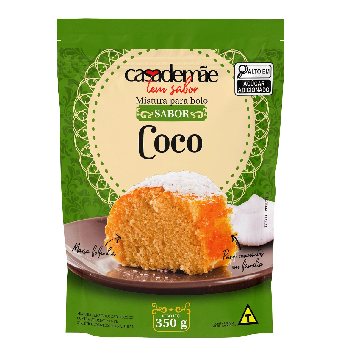 Mistura Para Bolo Casa De Mae Coco 350g