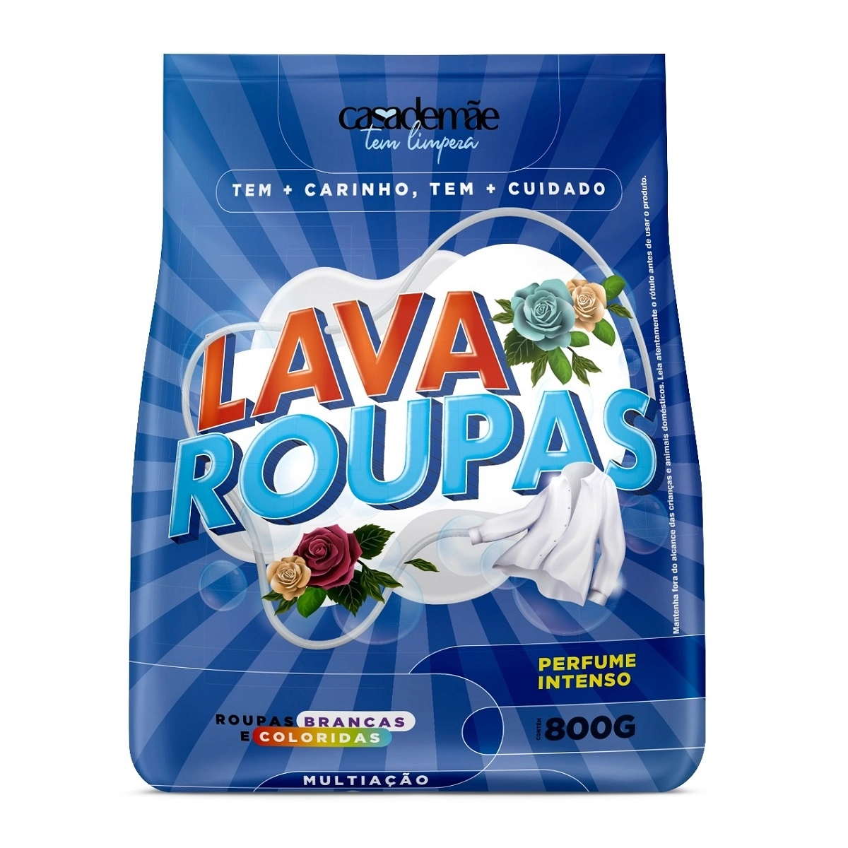 Lava Roupas Po Casa De Mae Sachet 800g