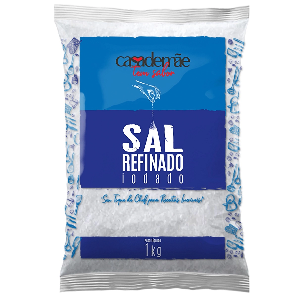 Sal Refinado Casa De Mae Iodado 1kg
