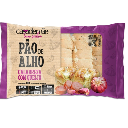 Pao De Alho Casa De Mae Calabresa Com Queijo300g