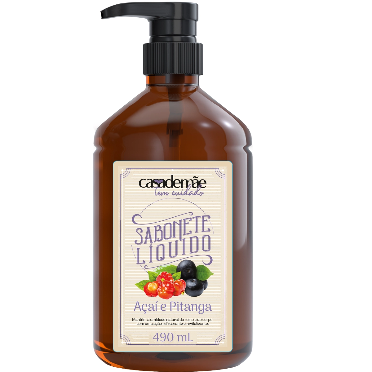 Sabonete Liquido Casa De Mae Acai E Pitanga 490ml