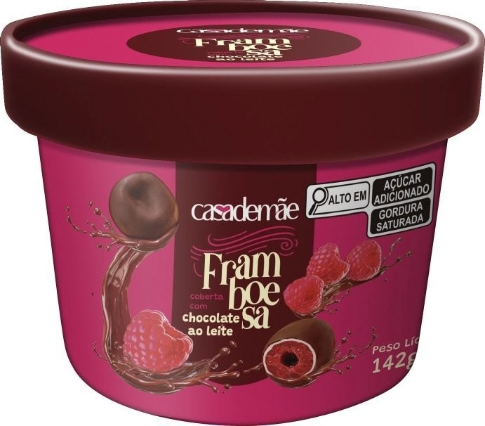 Framboesa Coberta Com Chocolate Branco E Ao Leite Casa De Mae 142g