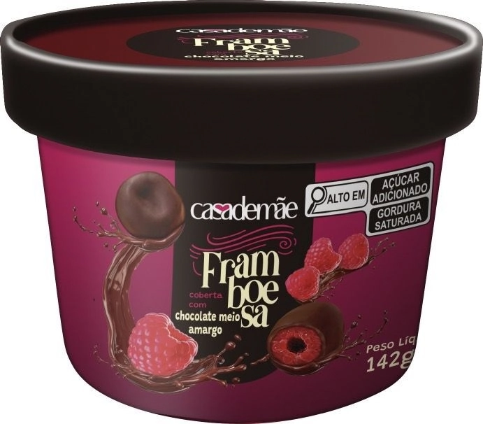 Framboesa Coberta Com Chocolate Meio Amargo Casa De Mae 142g