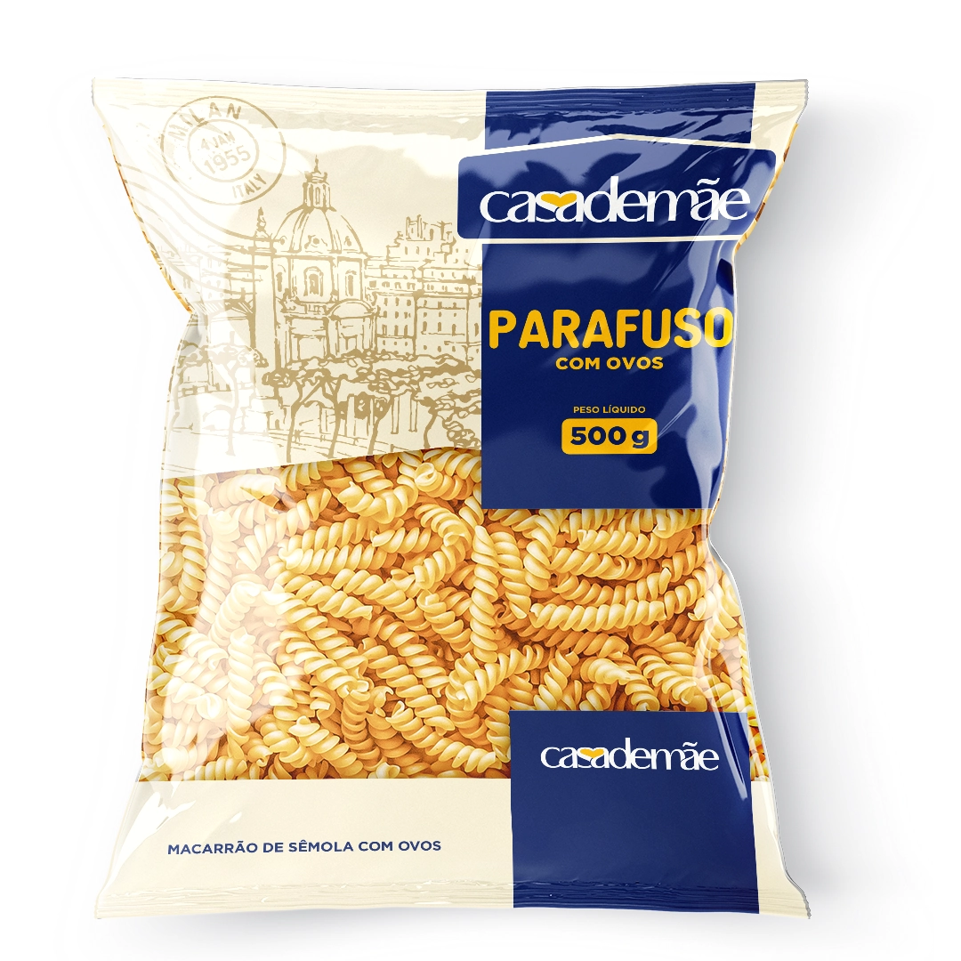 Macarrao Casa De Mae Parafuso Com Ovos 500g
