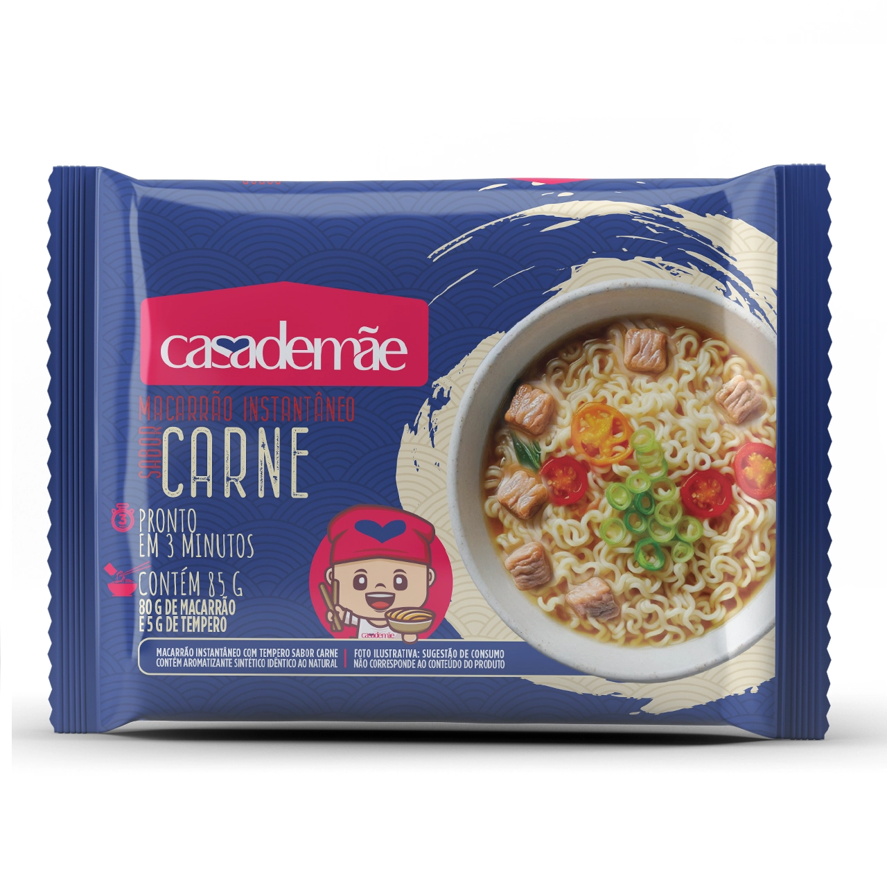 Macarrao Instantaneo Casa De Mae Carne 85g