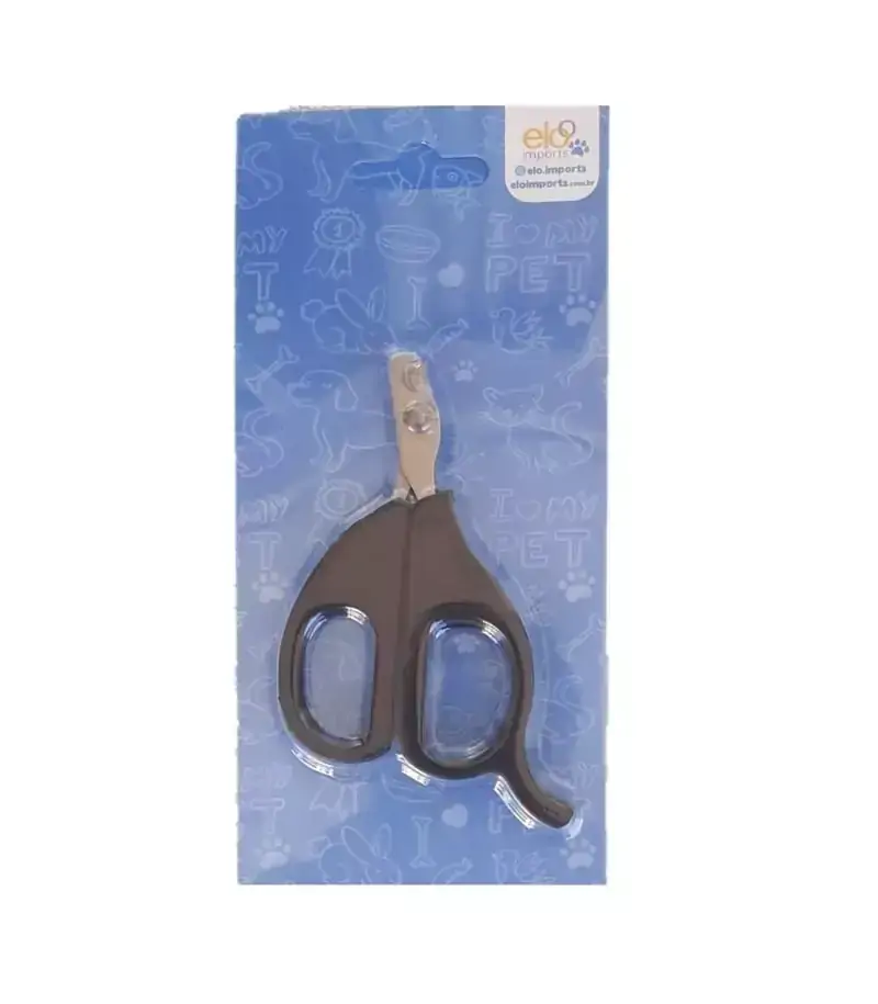 Tesoura Cortador De Unhas Higiene Pet Cães Gatos EL-P26 Preto