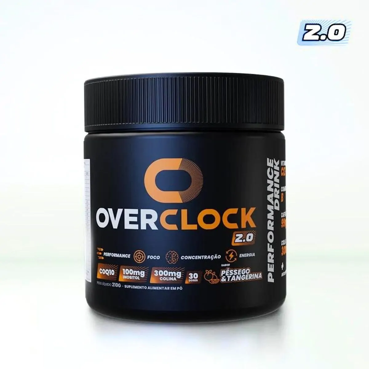 Performance Drink 2 0 Pessego com Tangerina 210g Overclock