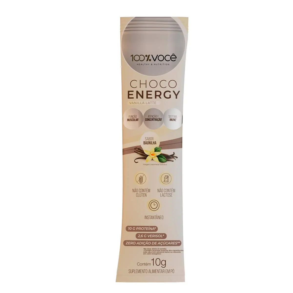 Suplemento Alimentar Proteico Choco Energy Baunilha 10g em Pó