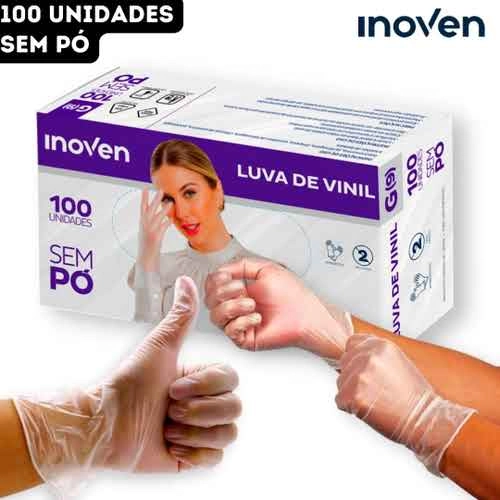Luva Vinil S/ Po G Proc C/100 Ino