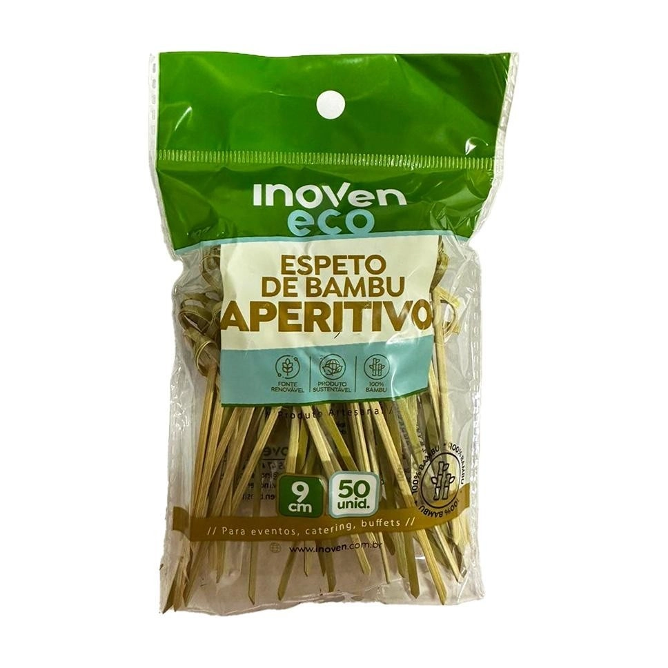 Espetos Bambu P/aperitivos Pct 50un