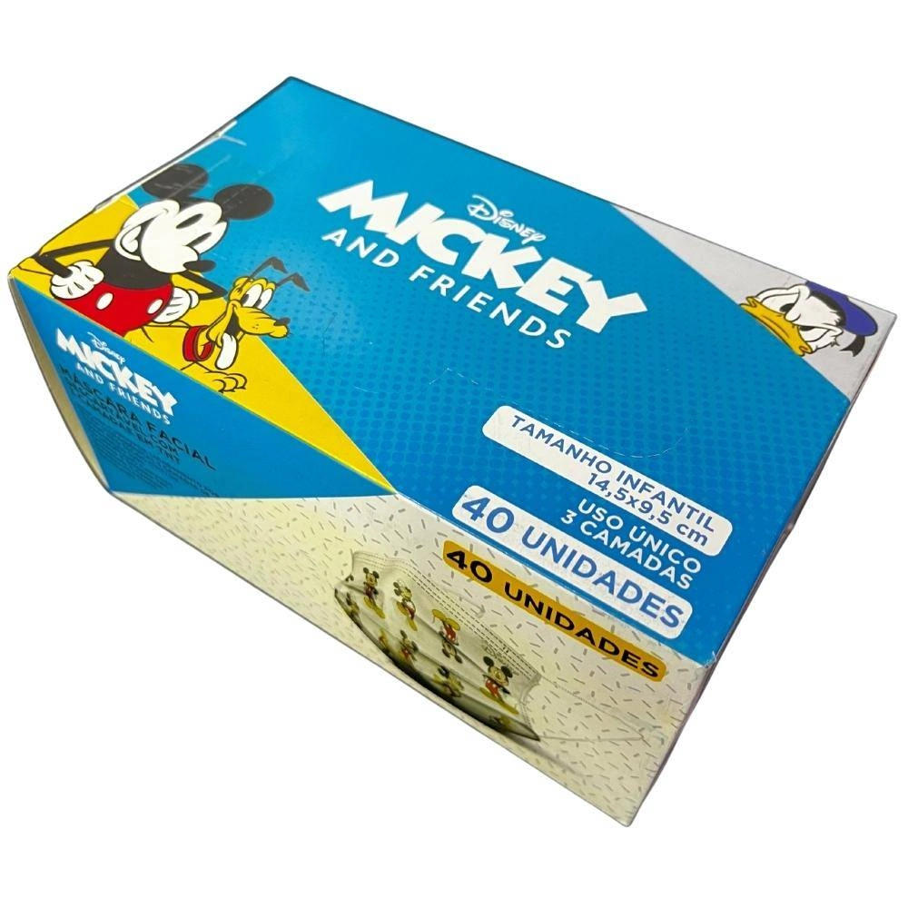 Mascara Descartavel Infantil Fenix Mickey Mouse 40un