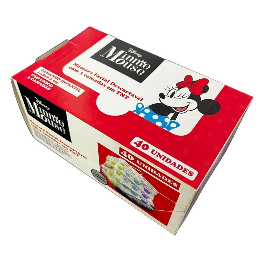 Mascara Descartavel Infantil Fenix Minnie Mouse 40un