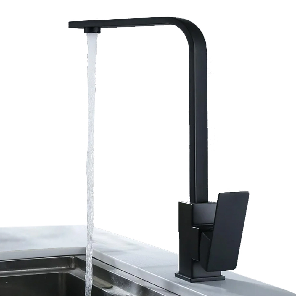 Torneira De Cozinha Gourmet Preta Monocomando Misturador Quente E Frio Extensível 50cm