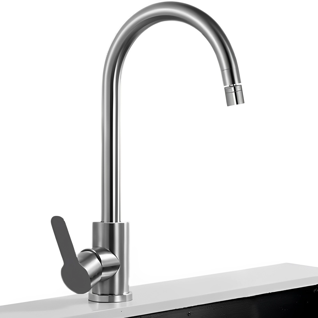 Torneira De Bancada Para Cozinha Pia Misturador Monocomando Bico Aerador 360º