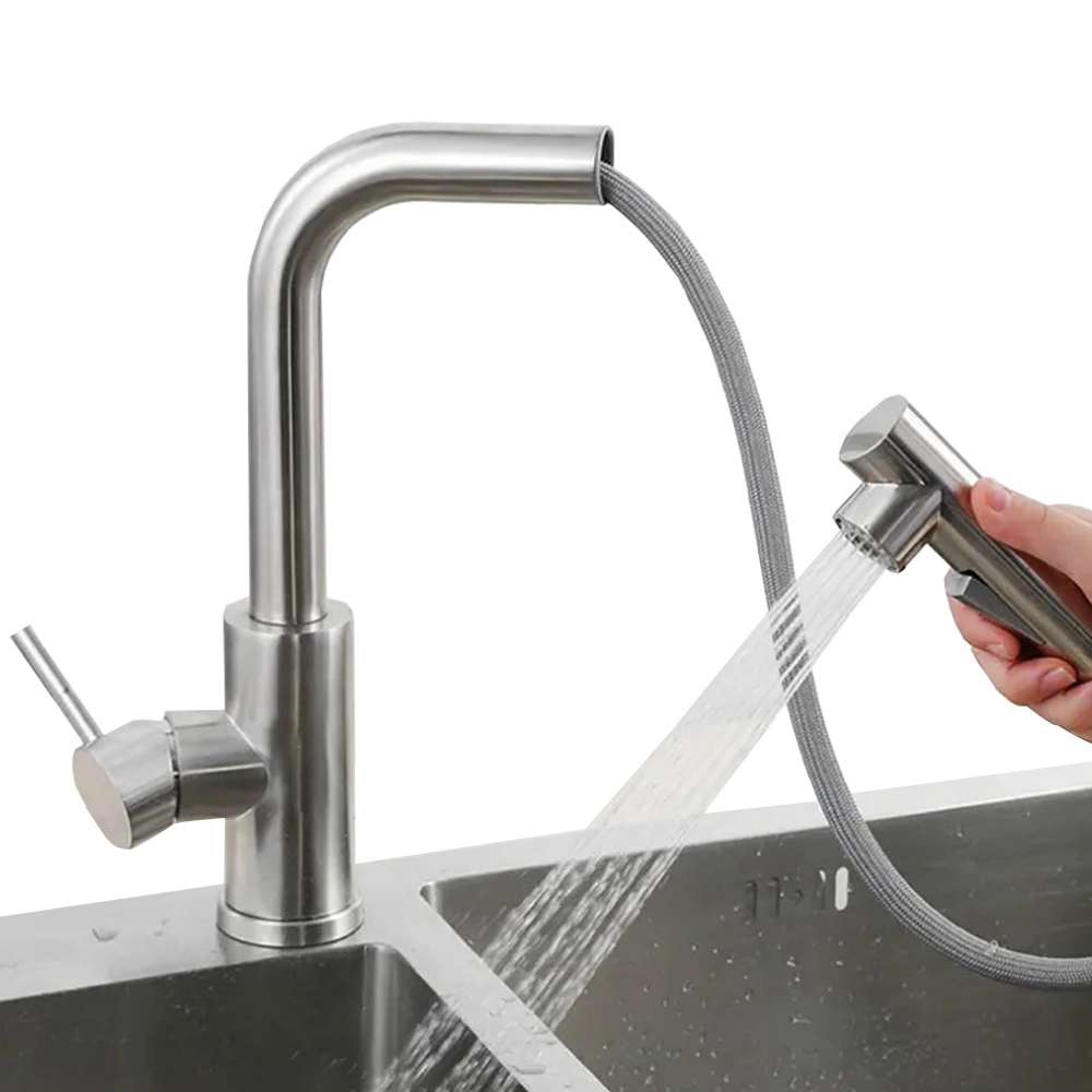Torneira Cozinha Gourmet Extensível Inox Misturador Monocomando Bancada