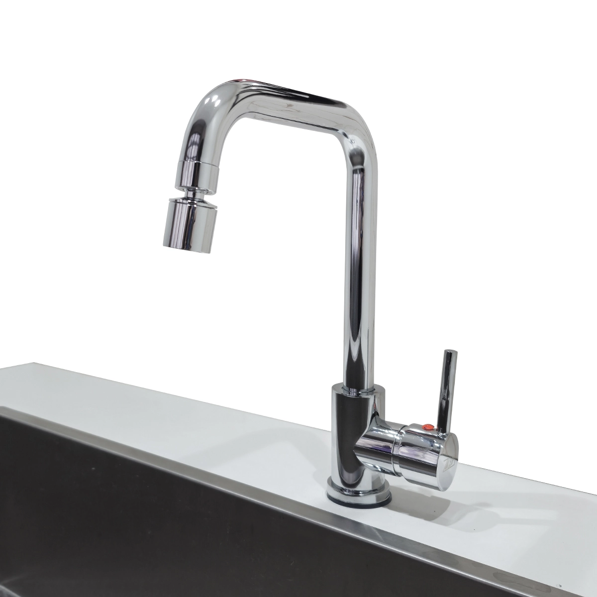 Torneira De Bancada Cozinha Gourmet Quente Frio Aço Inox Misturador Monocomando Giratória