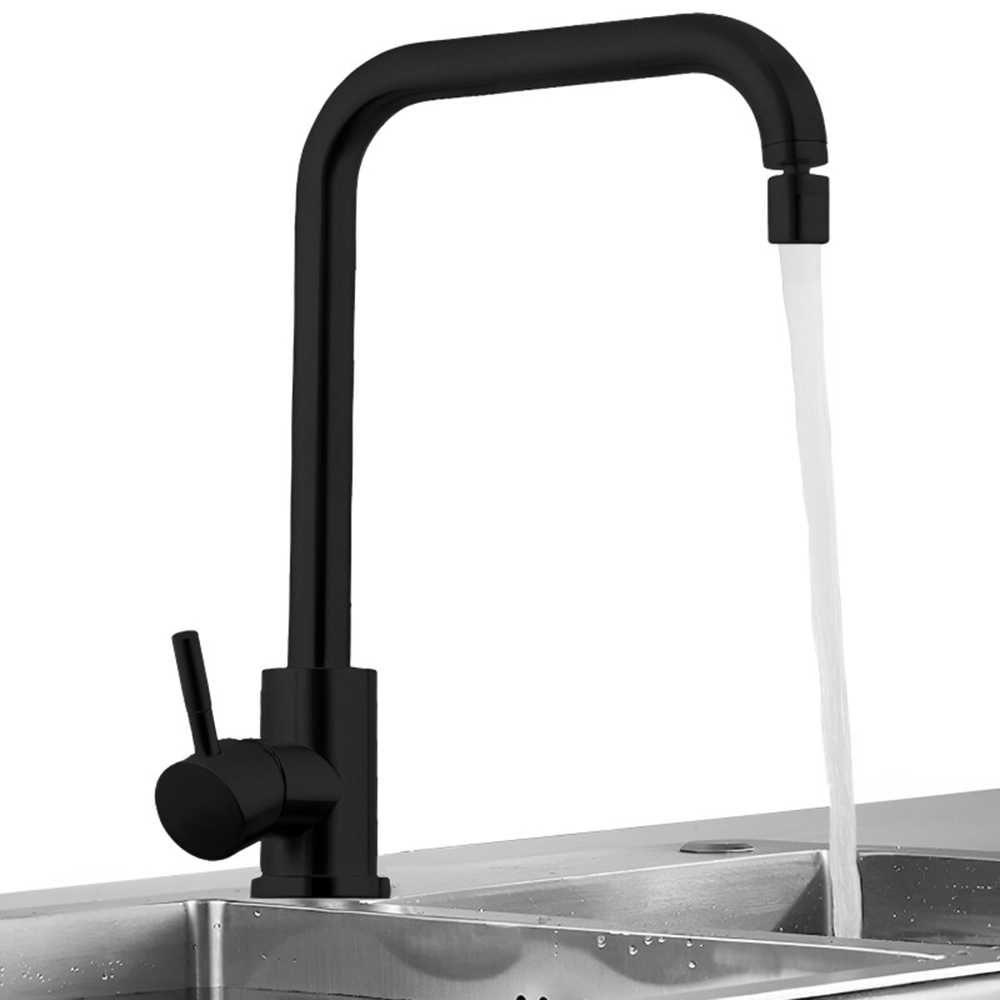 Torneira Preta Mate Misturador Monocomando Aço Inox Gourmet