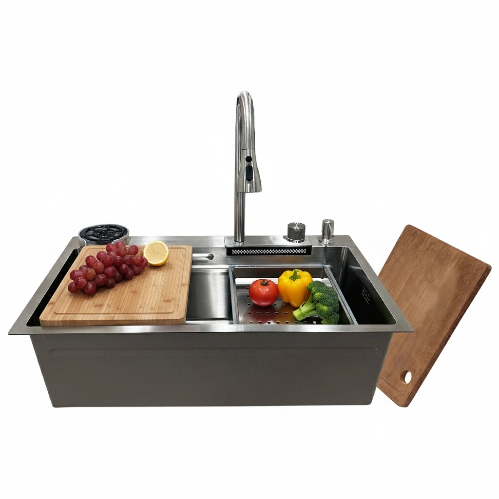 Cuba Gourmet Cascata Aço Inox 304 Com Torneira Premium