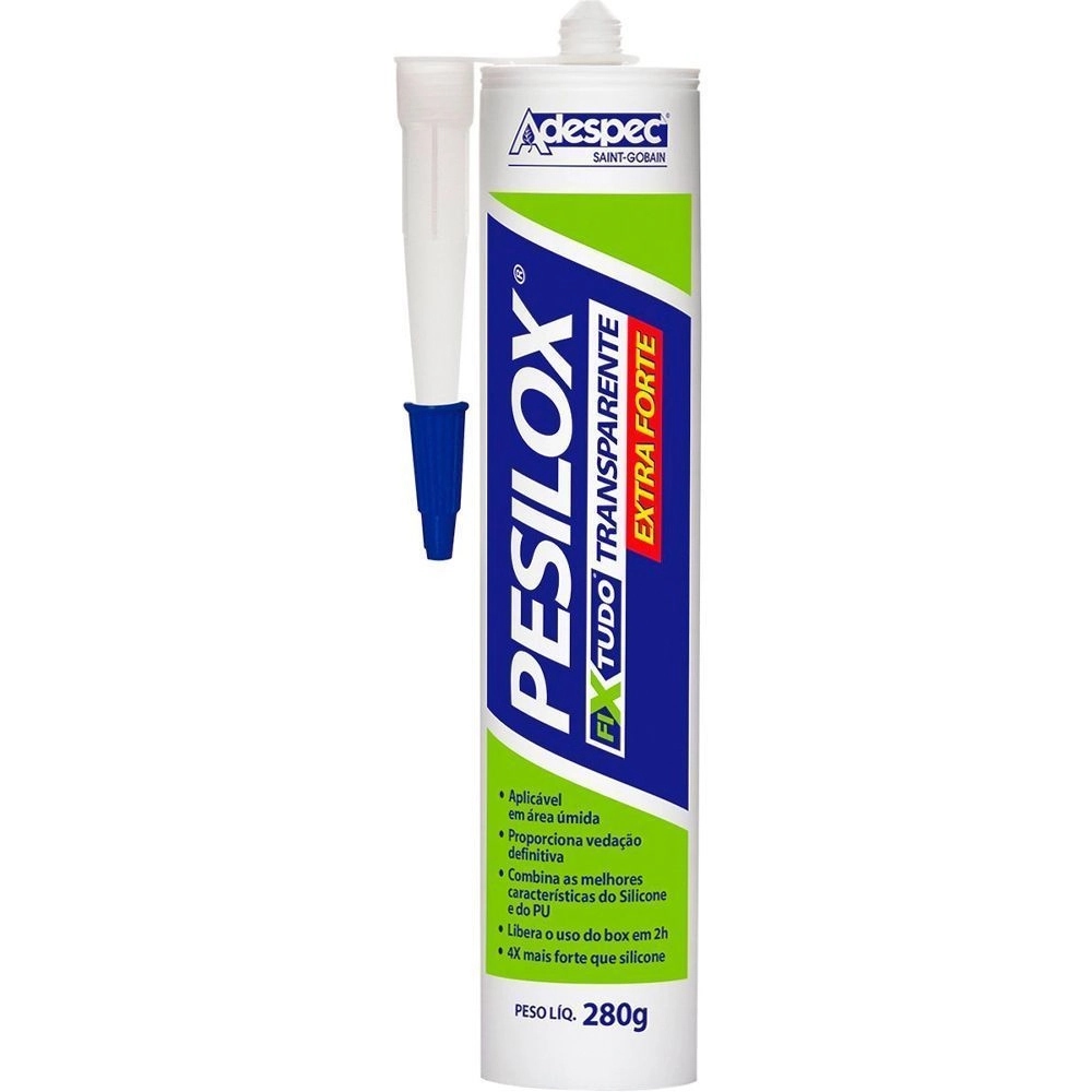 Cola Pu Multiuso Pesilox Fixa Tudo Adespec Tubo 280g Cor:transparente