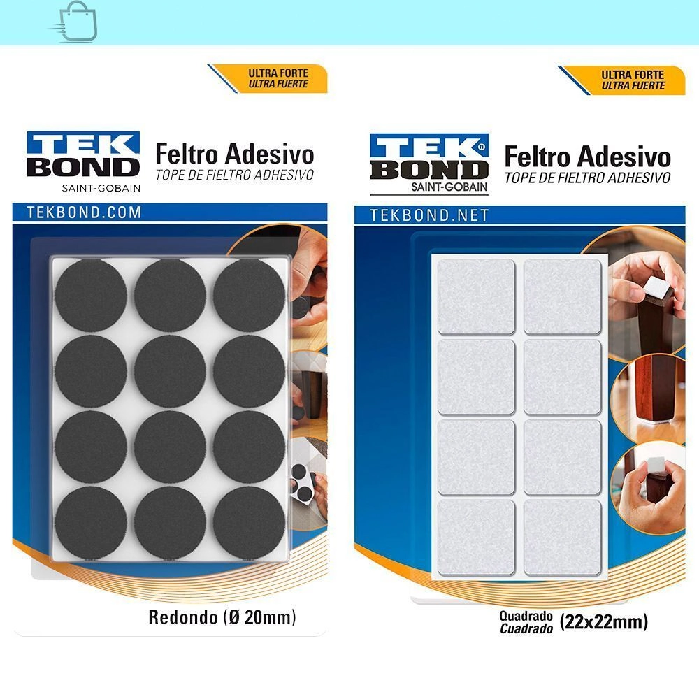 Feltro Quad.22mm Branco C32 E Red.20mm Preto C24 Cartela C56