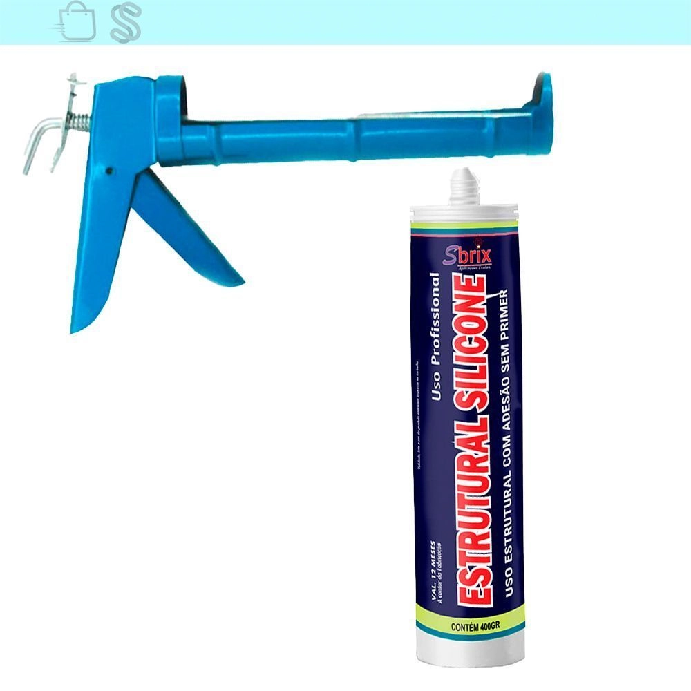 Silicone Estrutural Cinza Cartucho 400g Sbrix E Aplicador