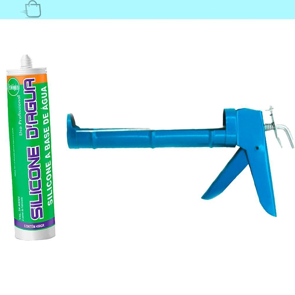 Adesivo Silicone Acrilico Dagua Cinza Com Aplicador