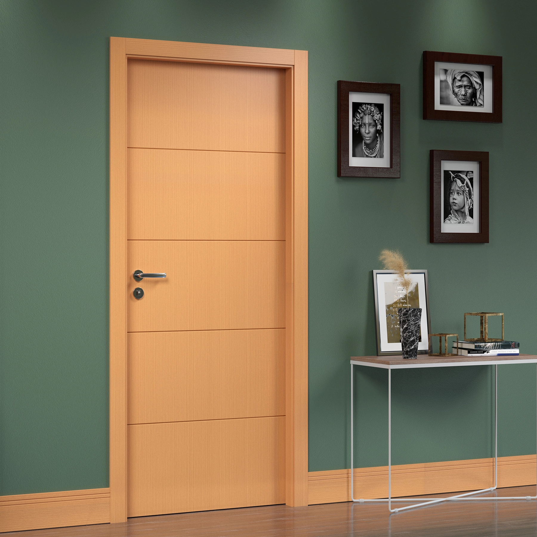Folha de Porta Madeira de Giro ou Correr Curupixá 210x72cm Colméia Lucerna UV Artens