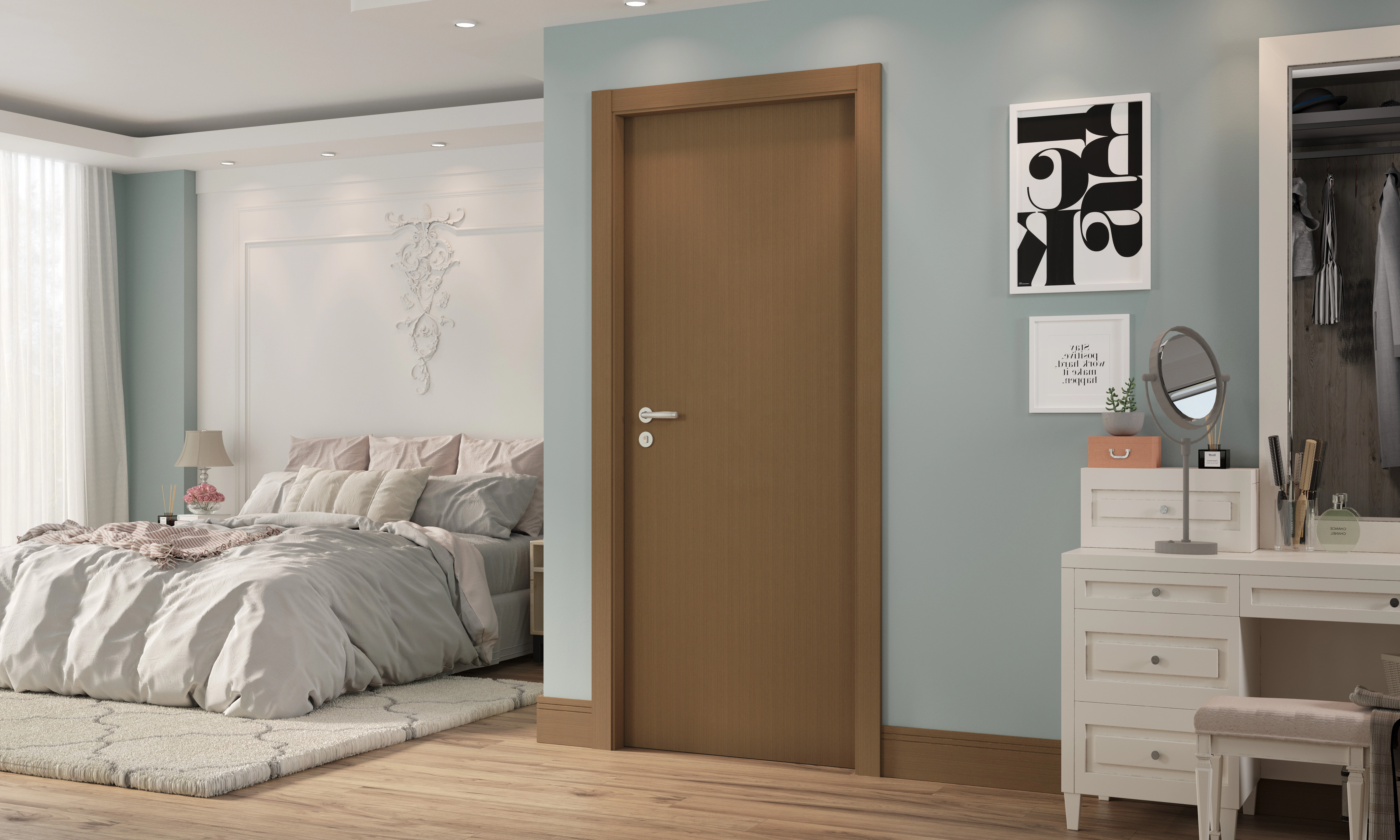Kit Porta Madeira de Giro Direito|Esquerdo Mocaccino 210x70cm Sarrafeada Batente 12 a 19,5cm Wood Touch Concrem