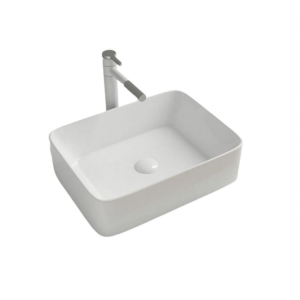 Cuba De Cerâmica Para Banheiro/Lavabo/Pia 48x38x13 Cm