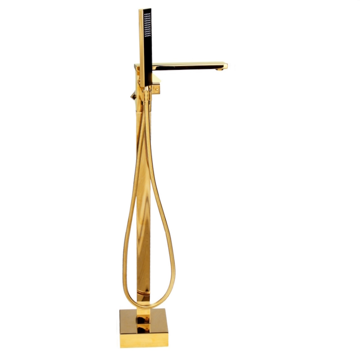 Misturador Monocomando De Piso Para Banheira Dourado