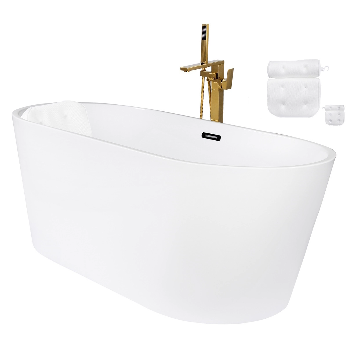 Kit Banheira Freestanding Venezza 1.50m C/misturador Dourado