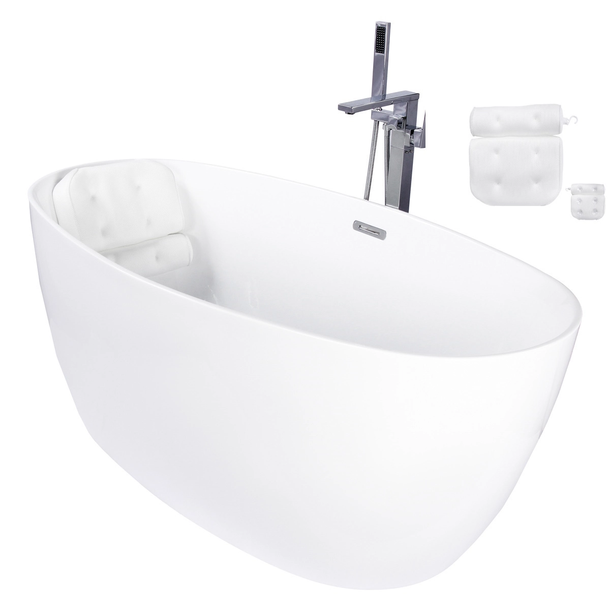 Kit Banheira Imersao Freestanding Luxo 1.50m C/ Mist Cromado