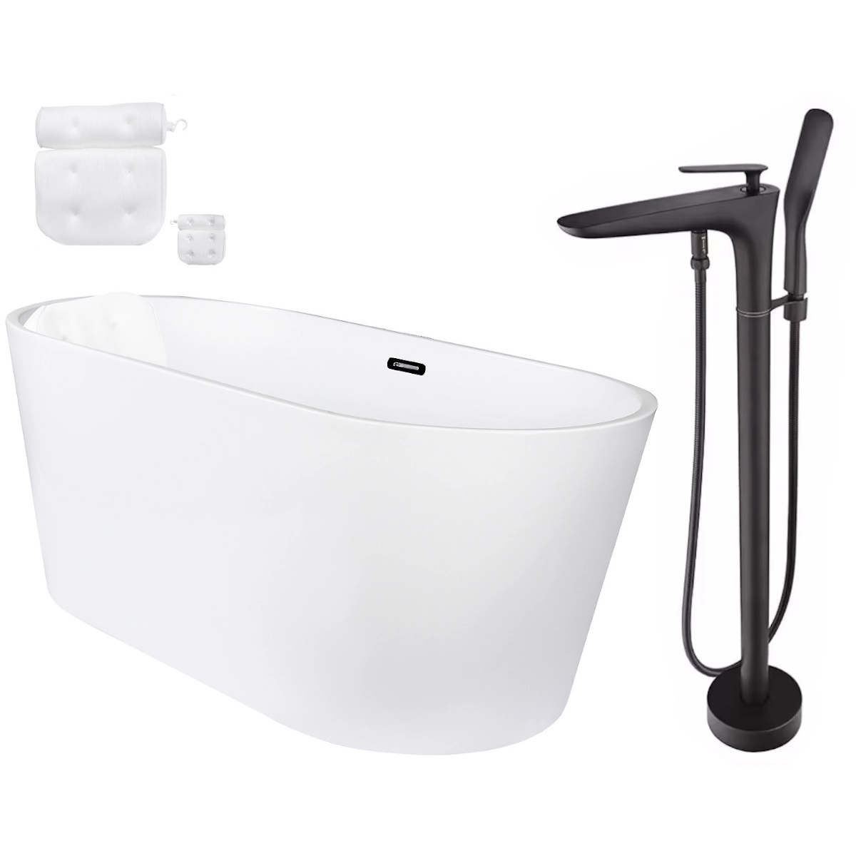 Kit Banheira Freestanding Venezza 1.50m C/misturador Preto