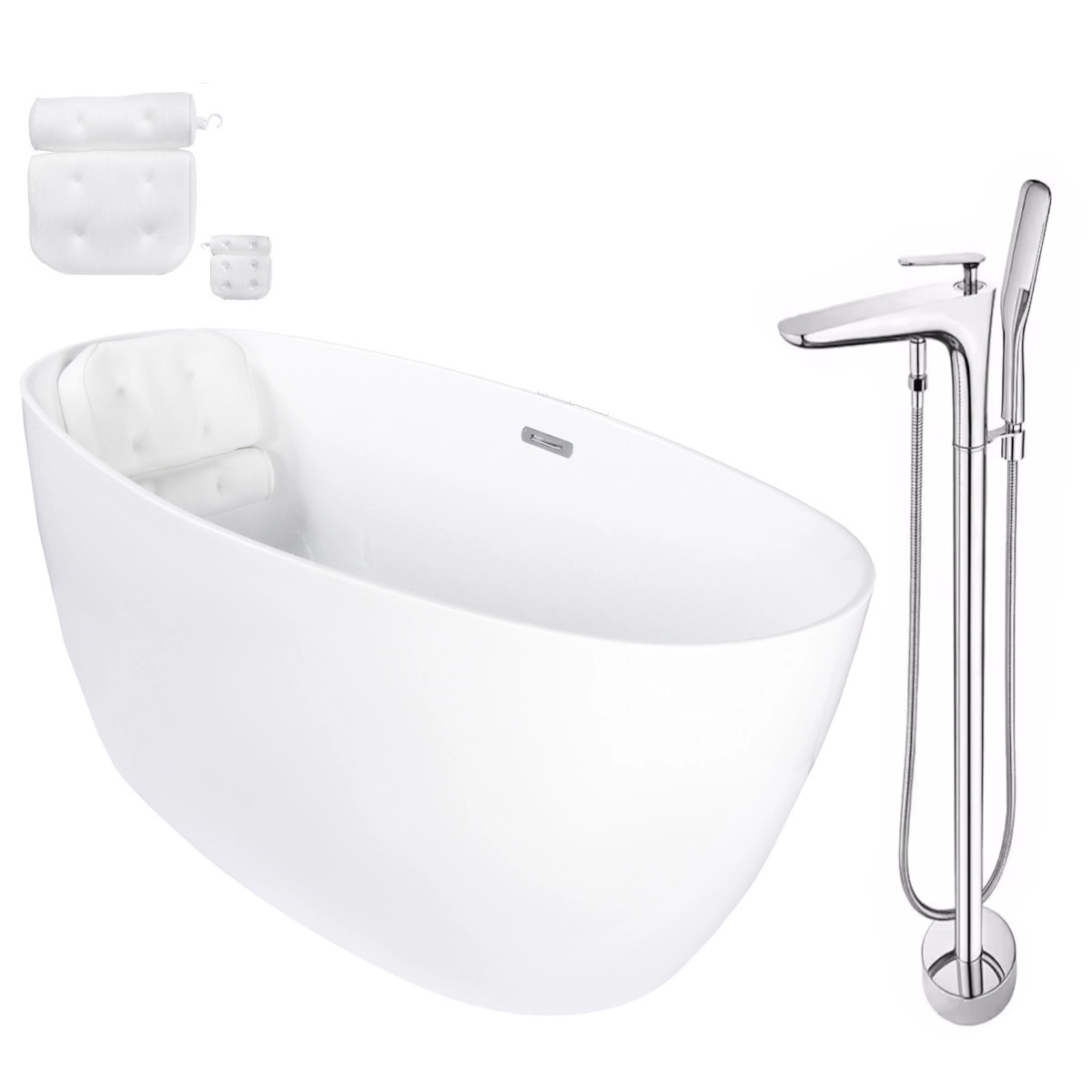 Kit Banheira Imersão Luxo Freestanding 1.50m C/mist Cromado