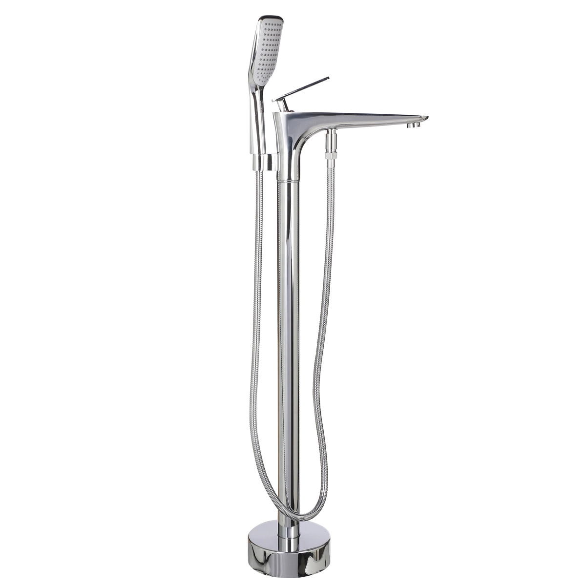 Misturador Monocomando De Piso Para Banheira Cromado